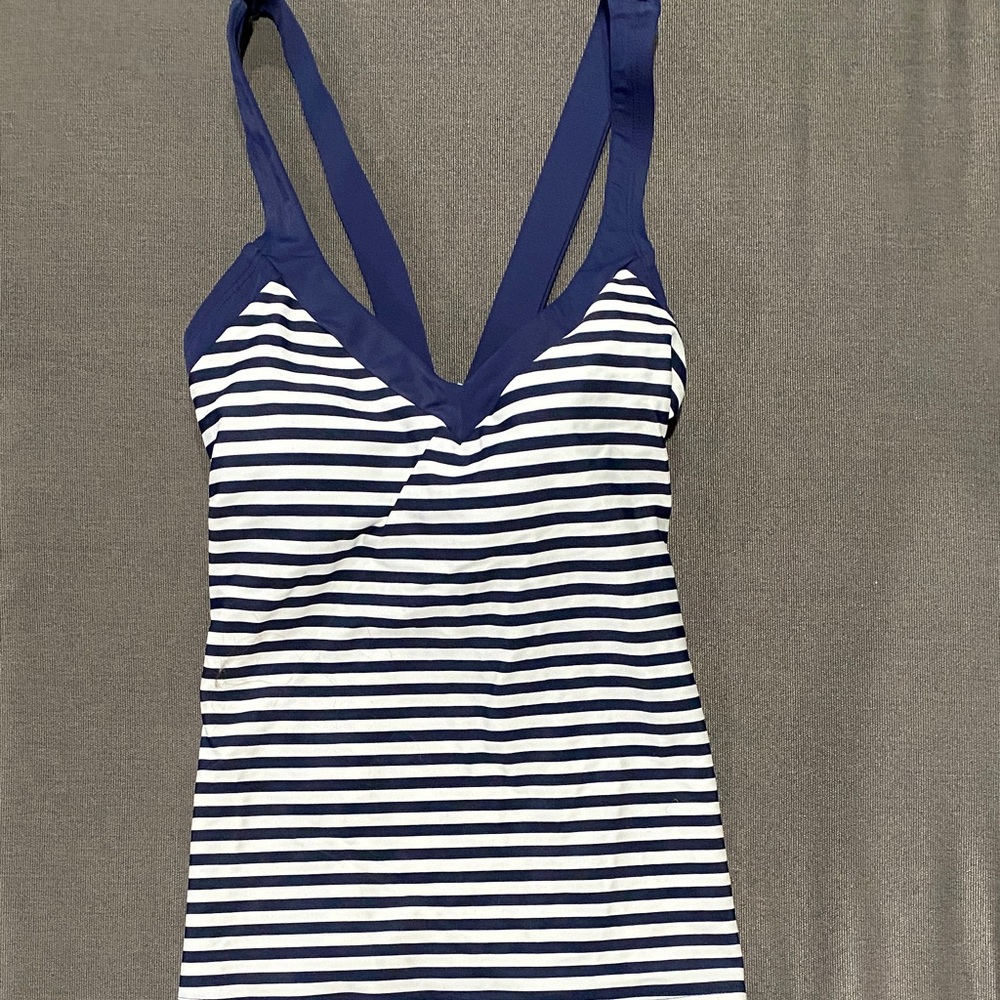 Nike Blue and White Tank Top